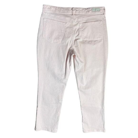 Lands' End Pale Pink Mid Rise Cropped Jean Size 12 - Picture 3 of 10